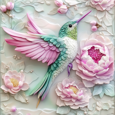 Hummingbird Sign, DCO-13221, Sign For Wreath, 10x10